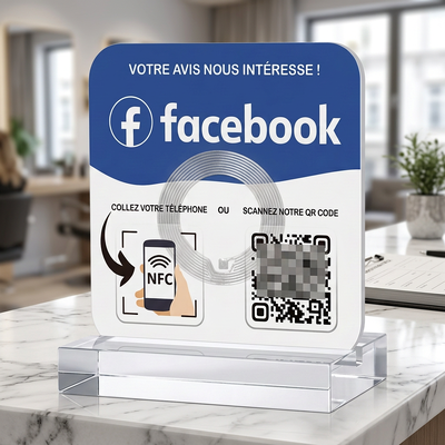 comprar Display NFC de acrílico personalizado con base transparente con ranura fabricación en línea