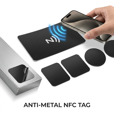 Buy Anti-Metal NFC Tag Sticker Custom Print Waterproof 13.56MHz RFID Label Rewritable Smart Tag For Metal Surface Asset Tracking online manufacture