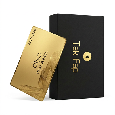 buy Premium 24K Gold Plated Metal NFC Card Set With Luxury Matte Black Box For VIP Club And Executive Gifting online manufacture